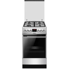 Hansa Плита комбінована, 62л, 50x60см, дисплей, конвекція, чавун, нерж (FCMS582258)