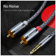 Кабель мультимедийный 3.5mm M to 2xRCA M 2.0m Essager (EYPZJ-MYA0H)