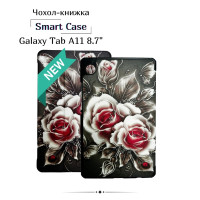 Чехол для планшета BeCover Smart Case Samsung Galaxy Tab A11 SM-X133/X135 8.7" Black Rose (713983)