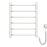 Navin electric towel warmer Blues, 600x480x123mm, button, steel, white, right connection (12-006030-4860)