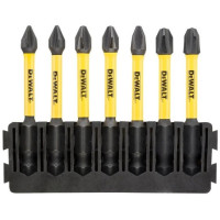DeWALT Биты FlexTorq 57 мм Рh1 Рh2 Рh3 набор 7шт (DT70818)