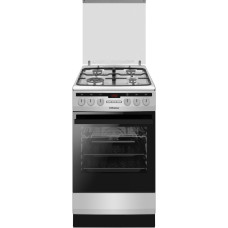 Hansa Плита комбінована, 50х60см, 62л, чавун, газ контр., дисплей, сірий (FCMS582297)