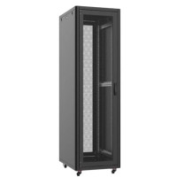 MIRSAN Шкаф 19", 26U, GTN, перфорированная дверь, 600x1000 мм, максимально 1000 кг, черный (MR.GTN26U61DE.01_PRF63)