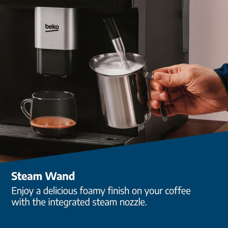 Beko Coffee machine Beko, 2.0L, hand capuchino maker, auto recipe-5, black (CEG7302B)