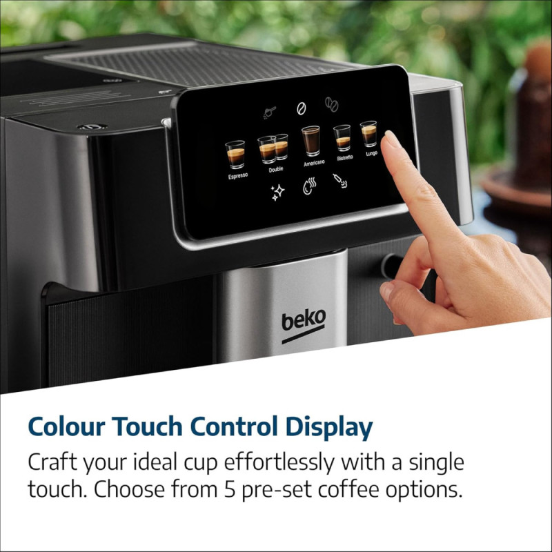 Beko Coffee machine Beko, 2.0L, hand capuchino maker, auto recipe-5, black (CEG7302B)