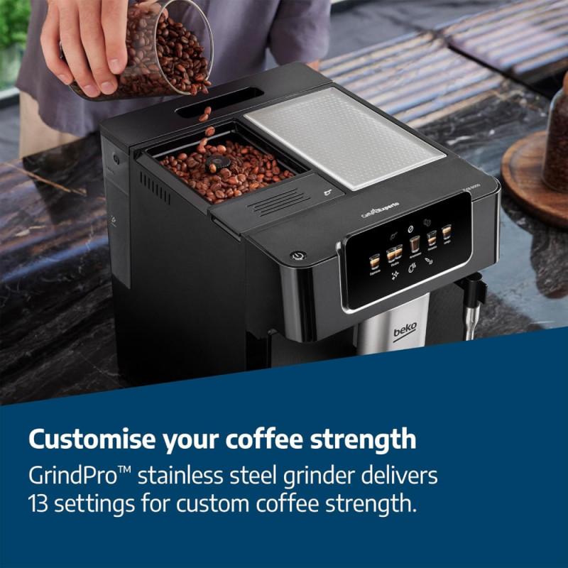 Beko Coffee machine Beko, 2.0L, hand capuchino maker, auto recipe-5, black (CEG7302B)