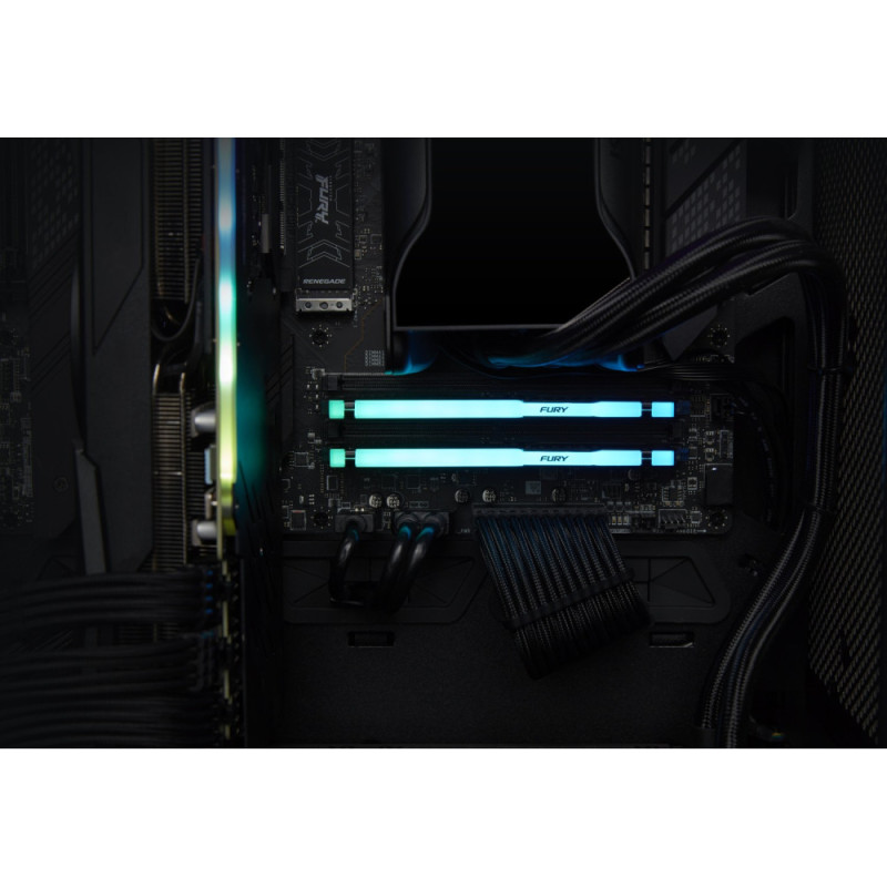 Kingston Memory DDR5 32GB KIT (16GBx2) 5600 FURY Beast RGB (KF556C40BBAK2-32)