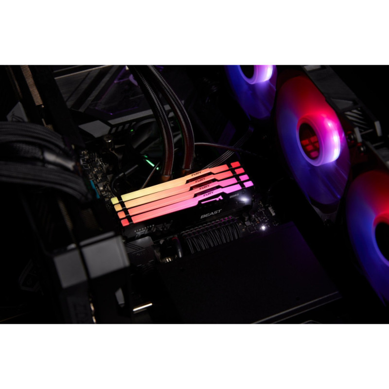 Kingston Memory DDR5 32GB KIT (16GBx2) 5600 FURY Beast RGB (KF556C40BBAK2-32)