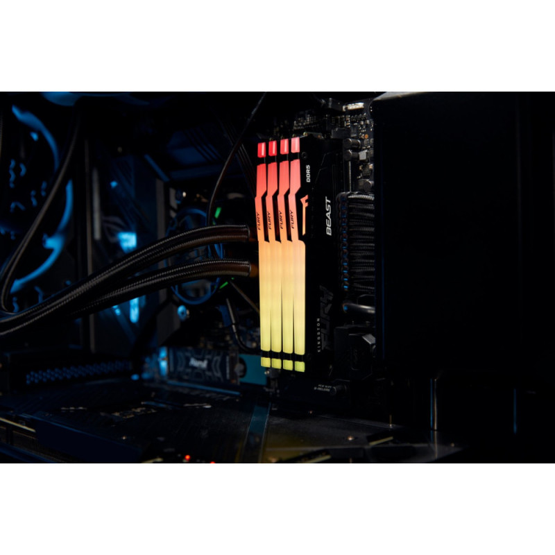 Kingston Memory DDR5 32GB KIT (16GBx2) 5600 FURY Beast RGB (KF556C40BBAK2-32)