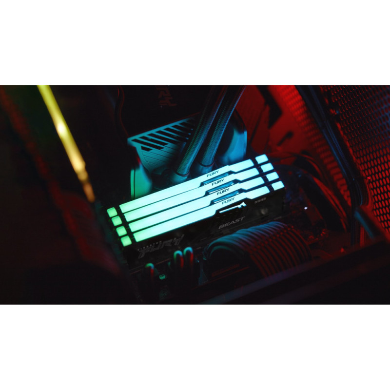 Kingston Memory DDR5 32GB KIT (16GBx2) 5600 FURY Beast RGB (KF556C40BBAK2-32)