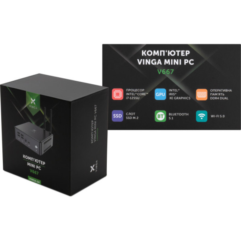 Компьютер Vinga Mini PC V667 (V6671255U.16256W1P)