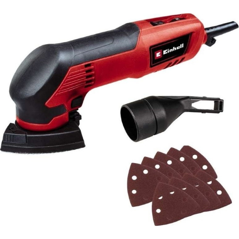 Einhell Delta sander TC-DS 20 E, 200W, 90x90x90mm, 12000-22000rpm, 9 sandpapers, 0.84kg (4464255)
