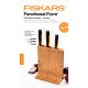 Fiskars FF Knife block bamboo 3 knives (1057553)
