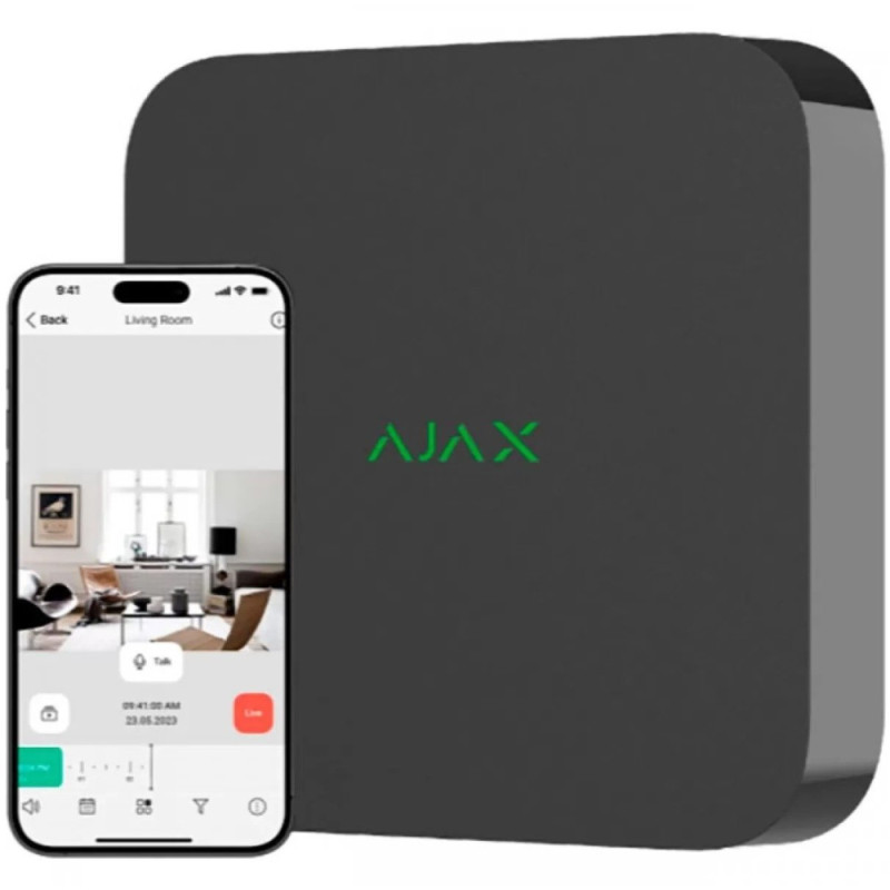 Ajax NVR Network Video Recorder, 16 channels, jeweler, black (000034517)