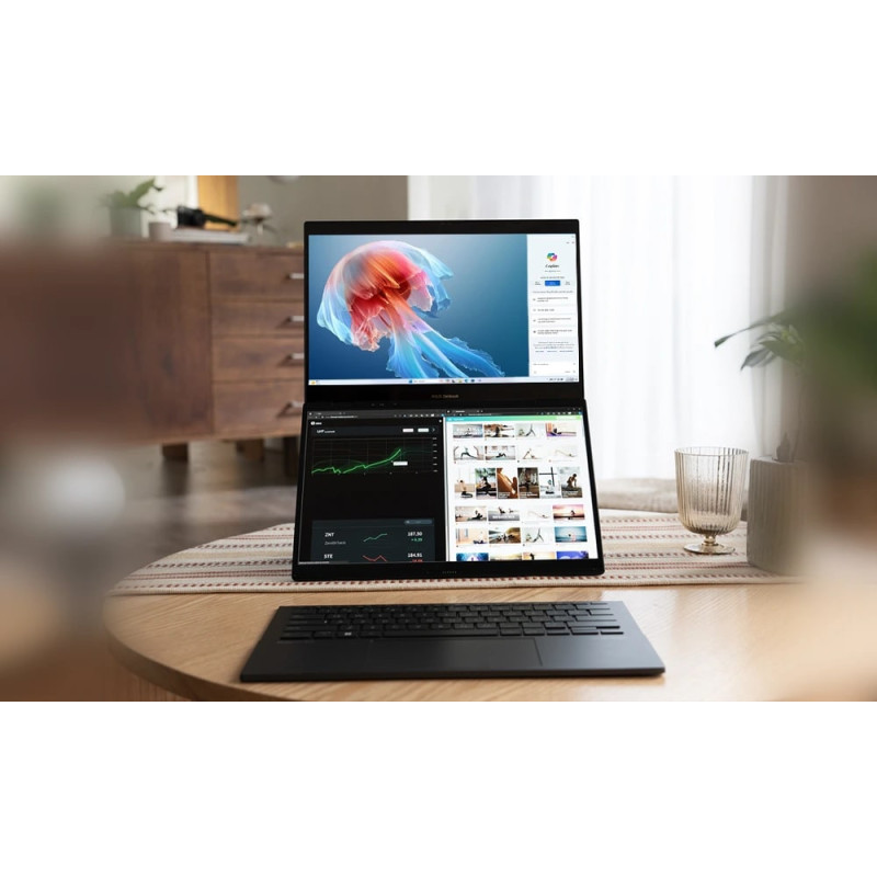 ASUS Notebook Zenbook Duo UX8406MA-QL104W 14  FHD OLED, Intel Ultra 9 185H, 32GB, F2TB, UMA, Win11, Grey (90NB12U1-M00N80)