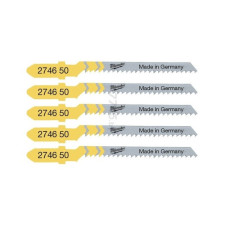 Milwaukee T119BO jigsaw blade for wood, tooth pitch 2mm x 50mm, 5 pcs (4932274650)