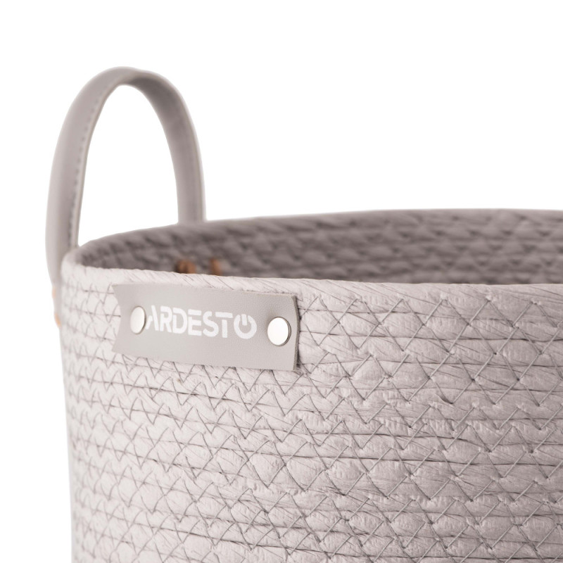 ARDESTO Basket Minimalism 28x28x22cm, paper twine, cottail grass, grey (ARHC2507RG) ARDESTO Basket Minimalism 28x28x22cm, paper twine, cottail grass, grey (ARHC2507RG)