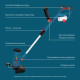 Könner & Söhnen Multifunctional cordless trimmer Konner&Sohnen KS MFT-20V 20V lithium-ion 2400rpm 3.8kg without battery for ZP (KSMFT-20V)