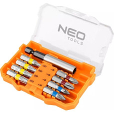Neo Tools Bits, 1/4 , bit holder, PH, PZ, TH, 25 mm, S2 steel, case, 8 pcs (56-614)