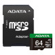 Карта памяти ADATA 64GB microSD class 10 UHS-I U3 V30 A2 Speed Plus (UD64GUI3V30A2SP-RA1)