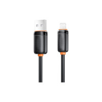 Дата кабель USB 2.0 AM to Lightning 2.0m 3A black XO (NB302-AI-2.black)