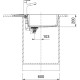 Franke Мойка кухонная Centro, фрагранит, прямоуг., с крылом, 780х500х200мм, чаша- 1, врезная, CNG 611-78 XL, черный матовый (114.0701.816)