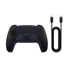 PlayStation Геймпад 5 Dualsense BT, Midnight Black (USB-C кабель) (1000051651)