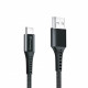 Дата кабель USB 2.0 AM to USB-C 1.2m Black Grand-X (FC-12B)
