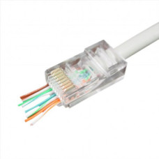 Коннектор RJ45 cat.5e UTP 8P8C (сквозное отв., позолоч. конт.) 10 шт Cablexpert (LC-PTU-01/10)