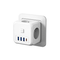 Зарядное устройство Essager 3xUSB + 1xUSB-C 7-in-1 white (ECTAC-MFB02-Z)