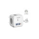 Зарядное устройство Essager 3xUSB + 1xUSB-C 7-in-1 white (ECTAC-MFB02-Z)