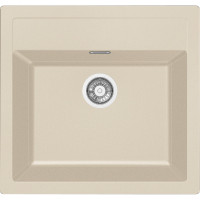 Franke Kitchen Sink Sirius tectonite, rectang., no drainboard, 560х530х200mm, bowl - 1, over-mounted, beige (143.0691.532)