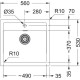 Franke Kitchen Sink Sirius tectonite, rectang., no drainboard, 560х530х200mm, bowl - 1, over-mounted, beige (143.0691.532)