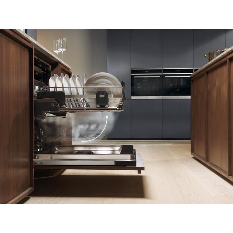 Electrolux Посудомоечная машина встраиваемая, 13компл., A+++, 60см, дисплей, инвертор, 3я корзина, ComfortLift, черный (EEC87310W)