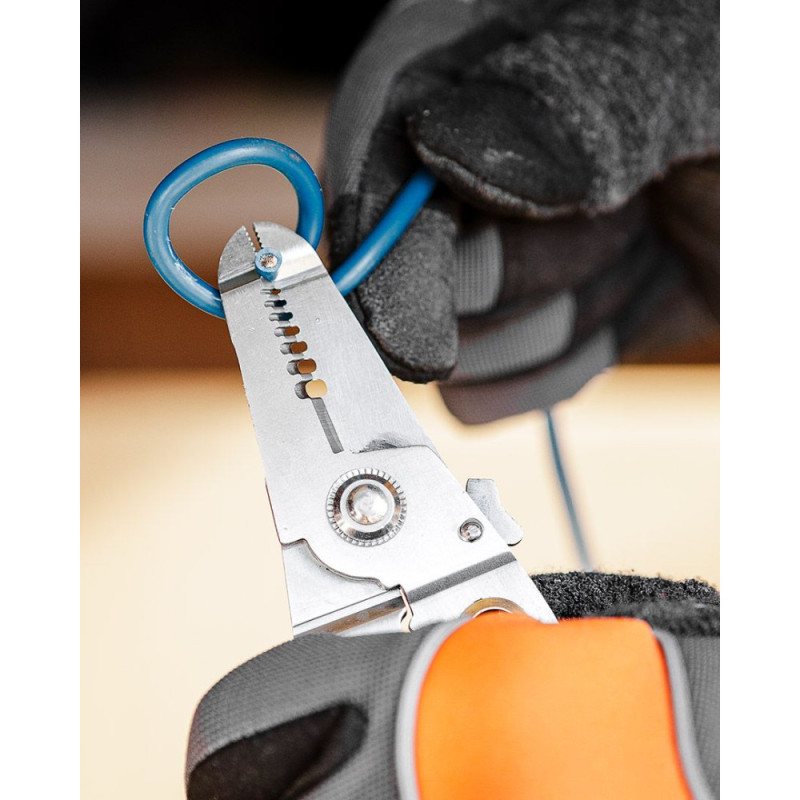 Neo Tools Crimping pliers, for crimping tips 0.8-3.2 mm sq., 180 mm (01-549)