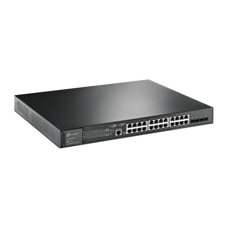 TP-Link Комутатор TL-SG3428XMP 24xGE/PoE+384W 4x10GE SFP+ L2 JetStream 19" 1U