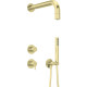 Deante Shower set Silia with mixer, shower head, hand shower, handle - concealed, brushed gold (NQS_R9XK)
