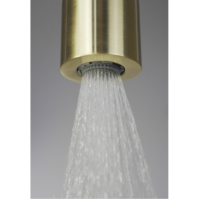 Deante Shower set Silia with mixer, shower head, hand shower, handle - concealed, brushed gold (NQS_R9XK)
