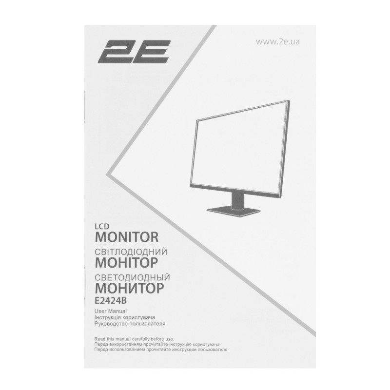 2E Monitor 23.8  E2424B D-Sub, HDMI, VA, 100Hz, FreeSync (2E-E2424B-01.UA)
