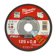 Milwaukee Диск відрізний Pro+ по металу, 125х0.8х22.2мм (4932498201)