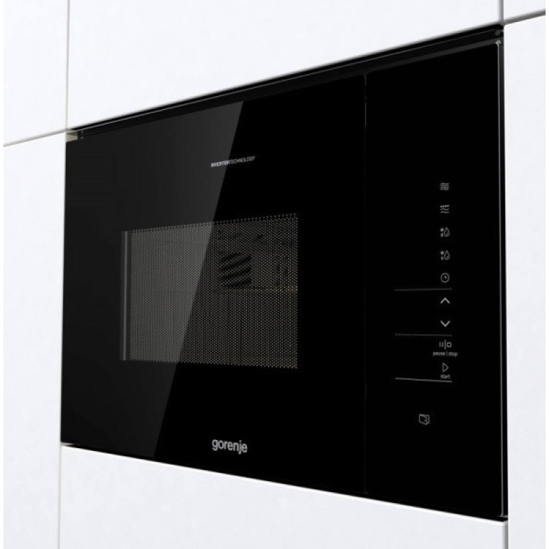 Gorenje Microwave oven built-in, 25L, 900W, grill, display, invertor, black (BMI251SG3BG)