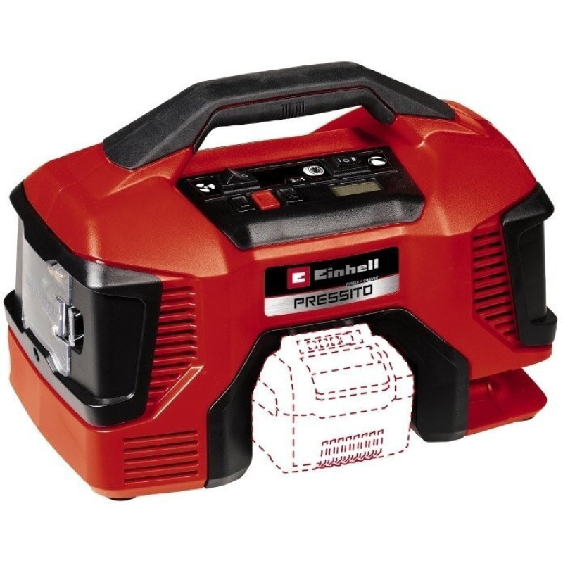 Einhell Компрессор аккум PRESSITO 18/21, 18В, PXC, 14-9 и 6 л/мин, 10.5 бар (4020467)