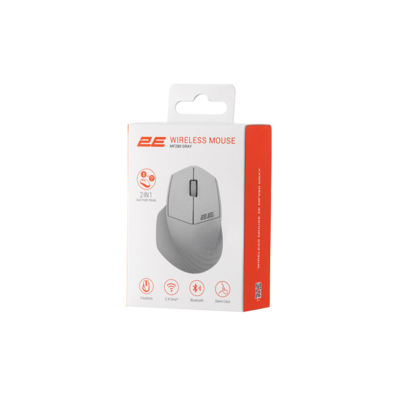 2E Mouse MF280 Silent WL BT Gray (2E-MF280WGR)