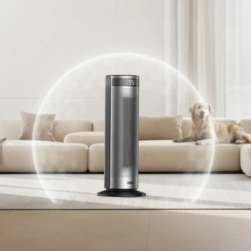 XIAOMI Тепловентилятор Dreo, 25м2, 2000Вт, електр. упр-ння, керамич.нагрів.елемент, пульт ДУ, 4 швидк, срібний (DR-HSH028) XIAOMI Тепловентилятор Dreo, 25м2, 2000Вт, електр. упр-ння, керамич.нагрів.елемент, пульт ДУ, 4 швидк, срібний (DR-HSH028)