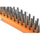 Neo Tools straight wire brush, 3x19 rows, straight wire 0.3mm, 345mm, two-component handle (39-012)