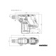 Metabo Cordless hammer KH 18 LTX BL 24 SDS-plus 18V 2.2J 2.7 kg without battery and charger (601713850)