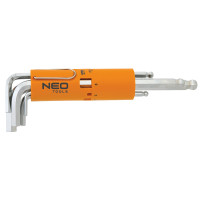 Neo Tools Ключі шестигранні, набір 8шт, довгі, кулястий наконечник, CrV, 2-10мм (09-523)