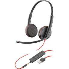 Poly Гарнітура комп'ютерна стерео On-ear Blackwire 3225 HS, USB-A, 3.5 мм, всеспрямований, чорний (80S11AA)