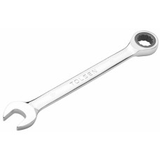 Tolsen combination wrench, ratchet mechanism, 221mm, 16mm, CrV (15211)