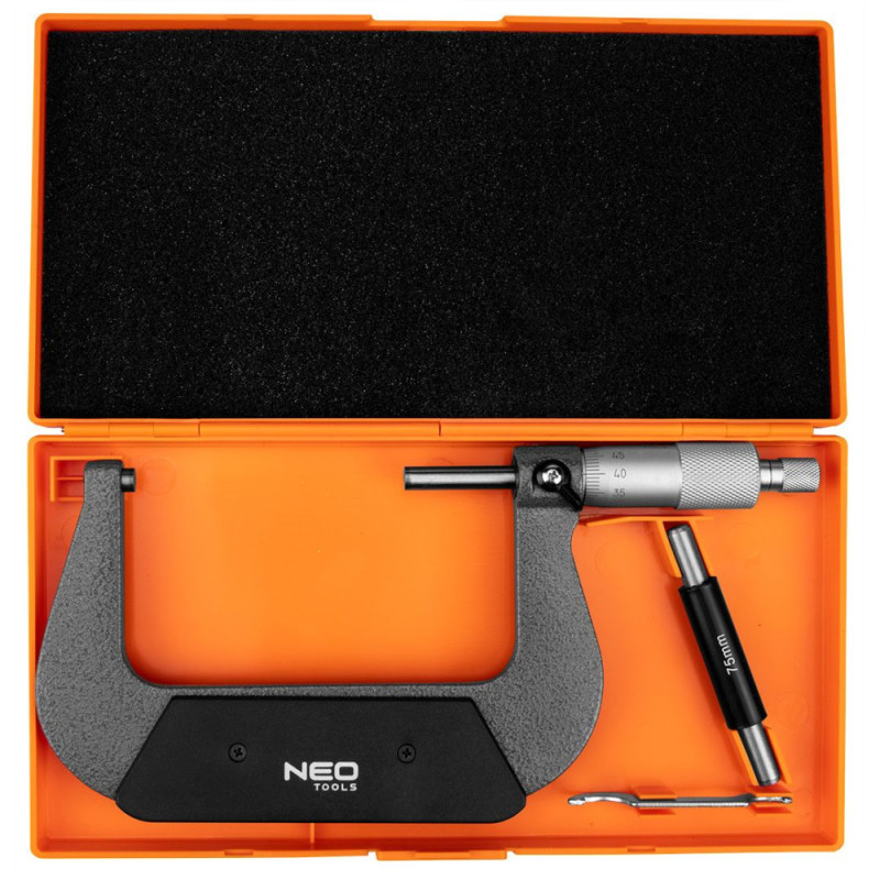 Neo Tools Мікрометр з верн'єром 75-100 мм, ±0.01 мм/м (75-023)
